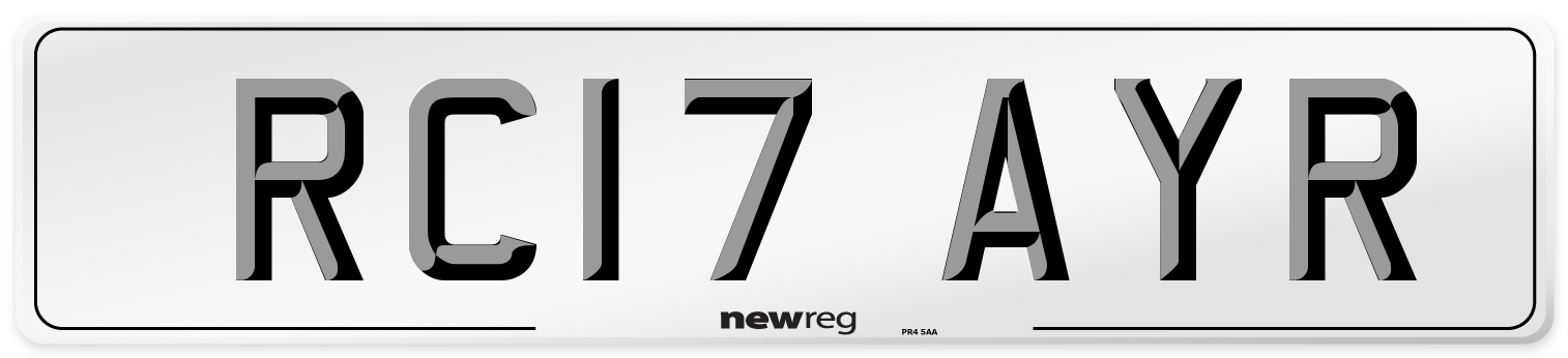 RC17 AYR Number Plate from New Reg